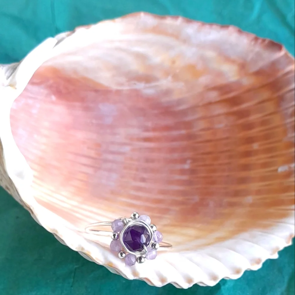 Amethyst Ring Sterling Silver - Picture 11 of 14